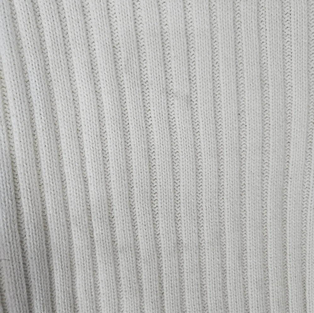 Urban Outfitters White Ribbed Crew Neck Cropped Sweater